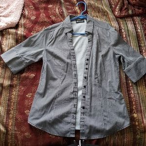 Pin stripe button shirt